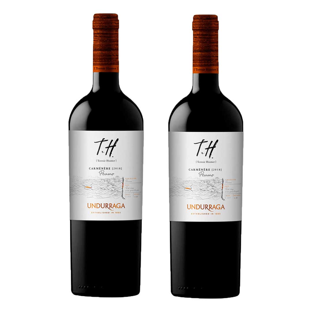2x Vino TH (Terroir Hunter) Carmenere Viña Undurraga 750 Ml