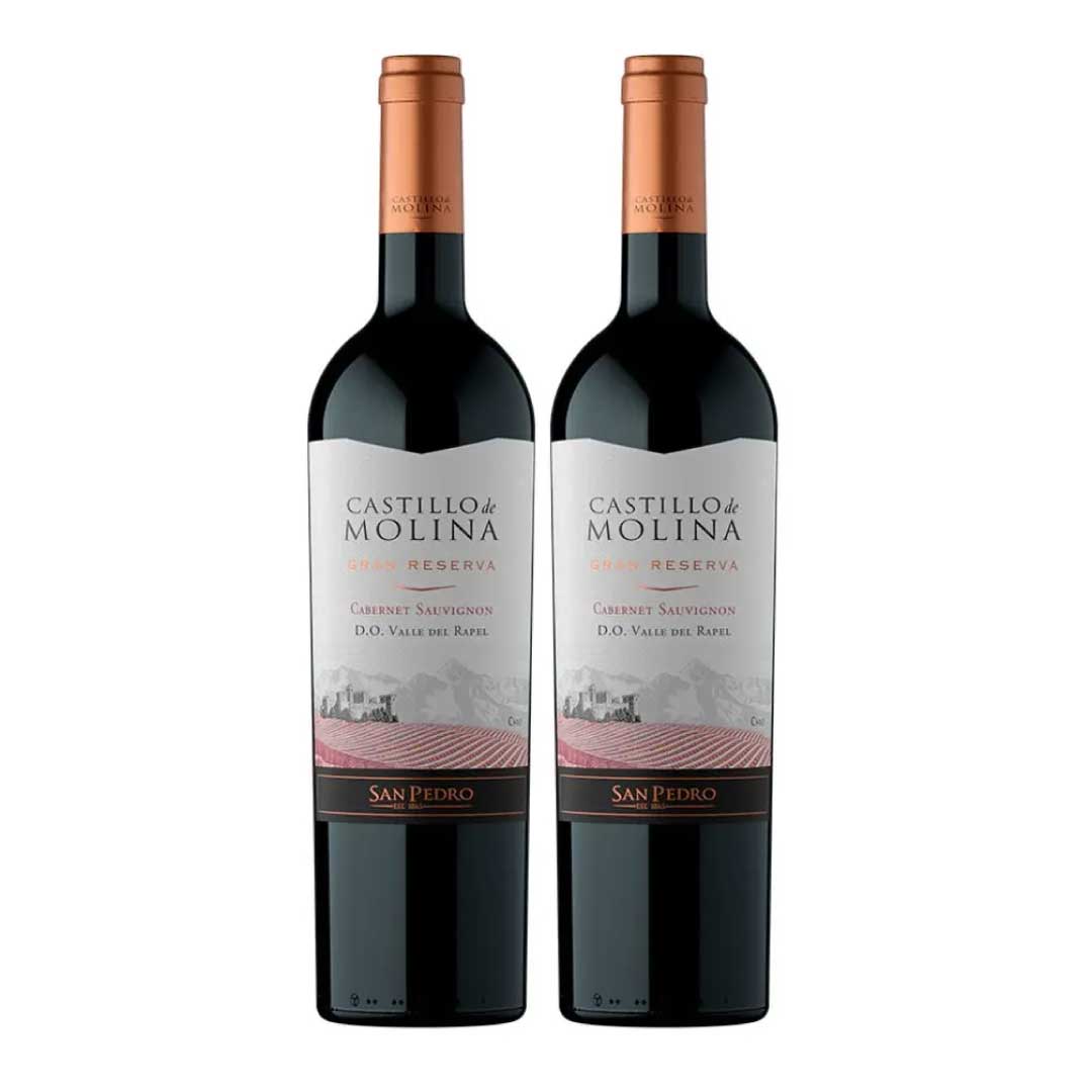 2X Vino Castillo de Molina Gran Reserva Cabernet Sauvignon 750ml