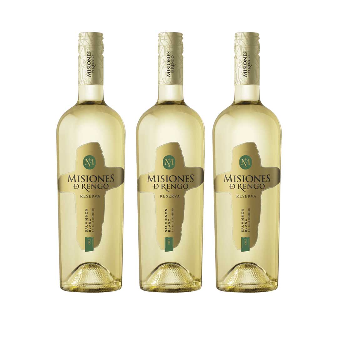 Pack 3x Vino Misiones de Rengo Reserva Sauvignon Blanc 750ml