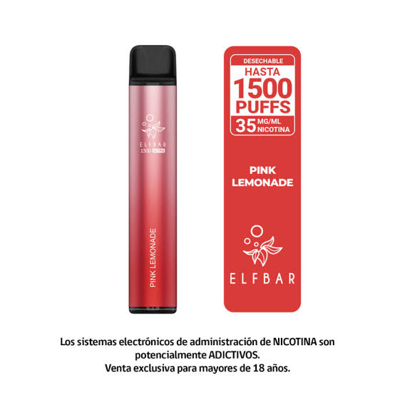 Elfbar Pink Lemonade Vape Desechable 1500 Puffs