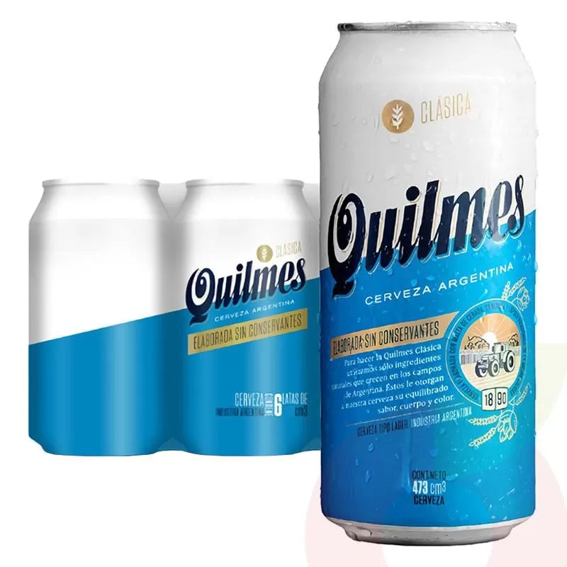 Pack 6 un. Cerveza Quilmes Lager lata 470 cc