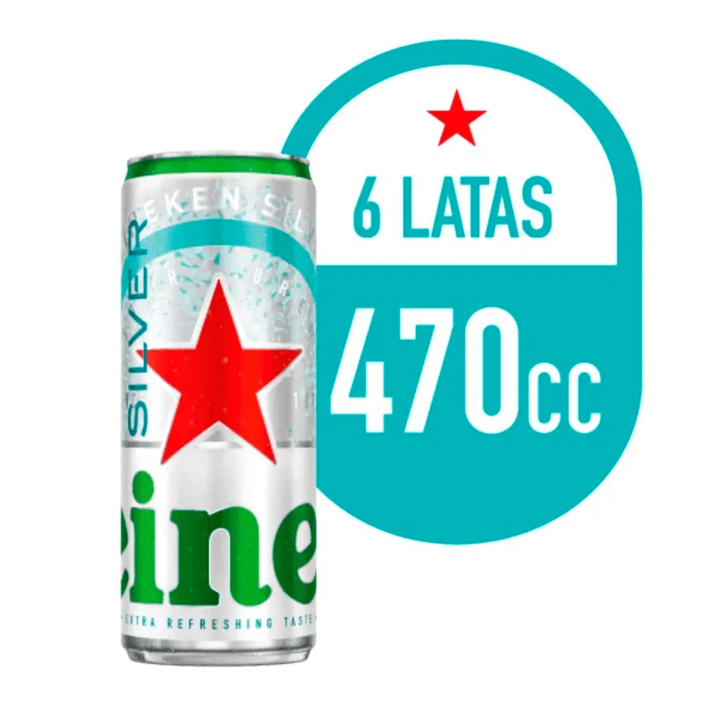 Six Pack Cerveza Heineken Silver 470 ml