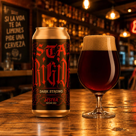 Cerveza Jester Sta Brigida - Dark Strong Lata 473 cc