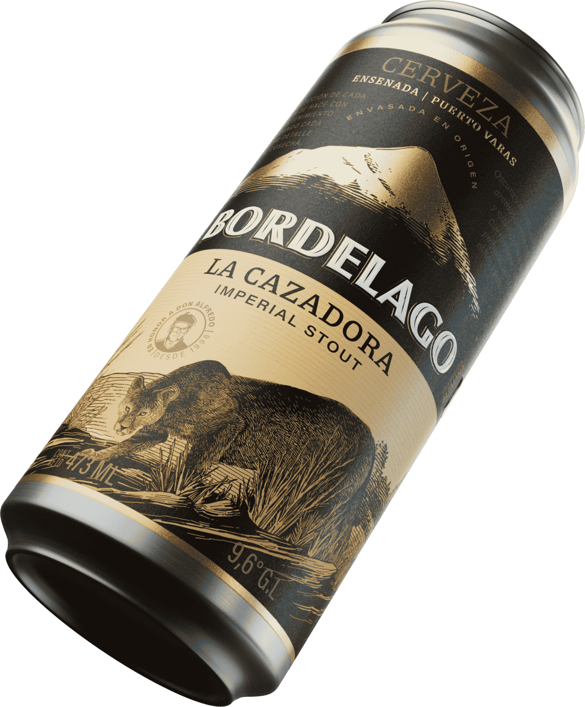 Cerveza Artesanal Bordelago La Cazadora - Imperial Stout Lata 473cc