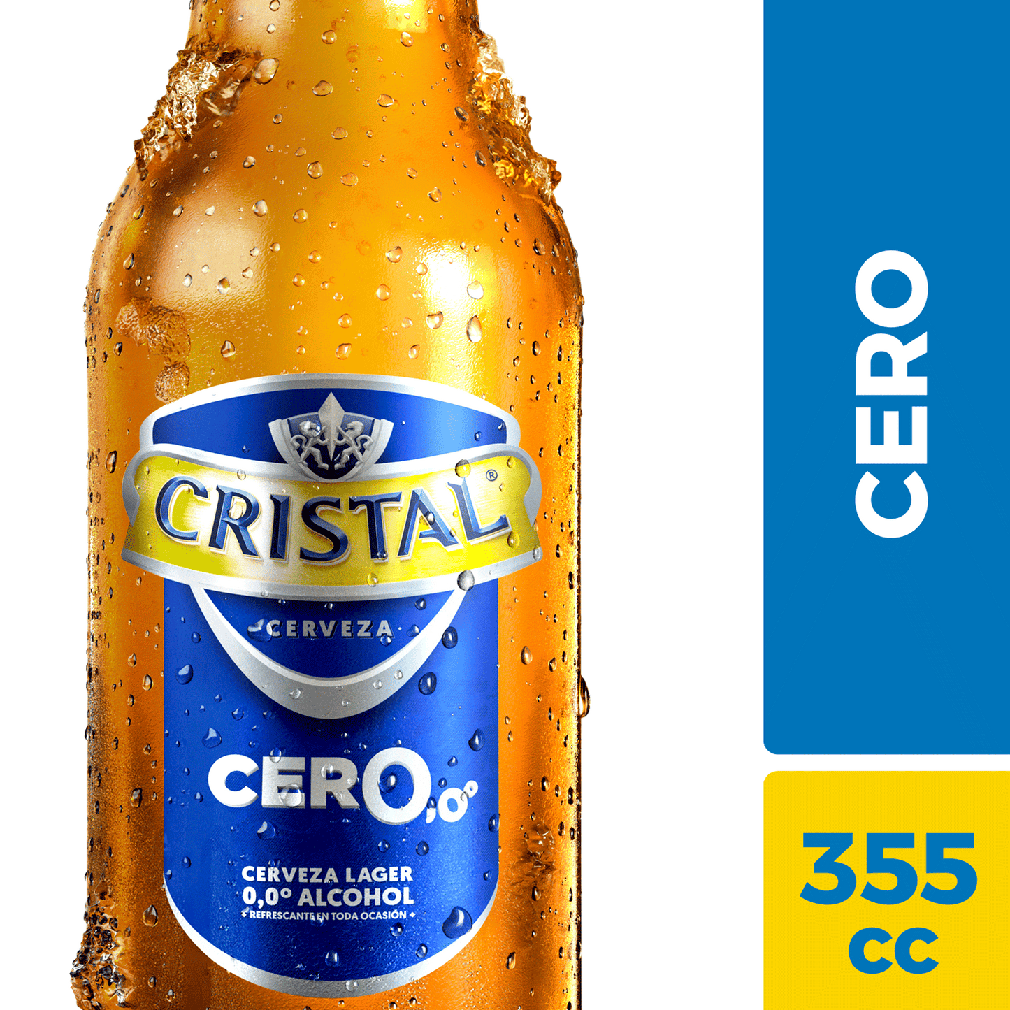 Cerveza Cristal Cero Botella 355cc