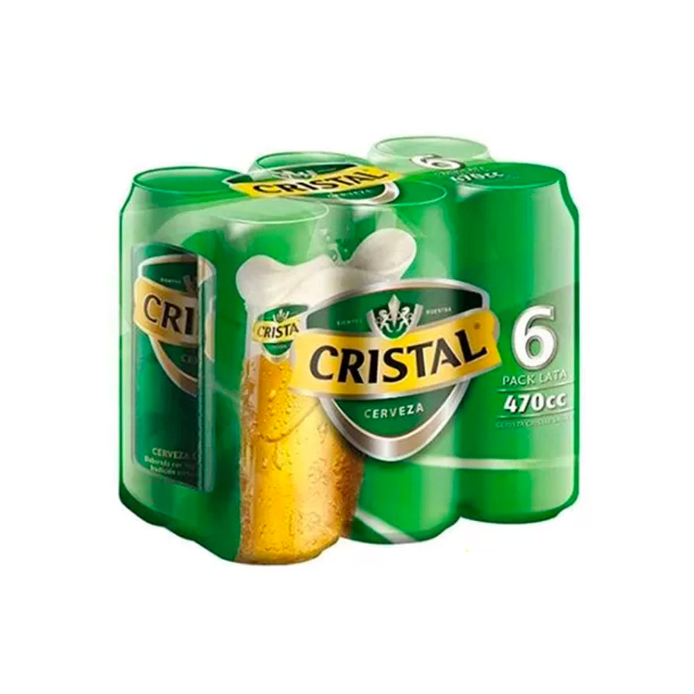 Six Pack Cerveza Cristal Lata 470 CC