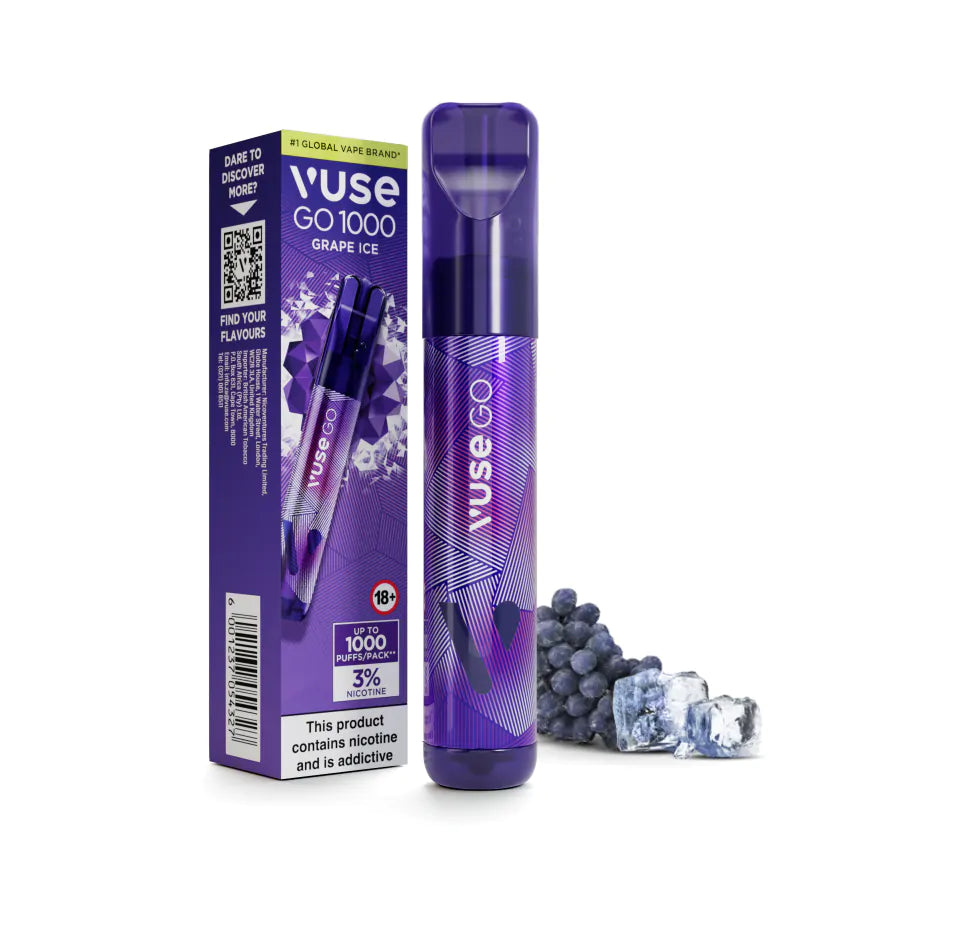 Vaporizador Vuse Go Grape Ice 1000 Puffs