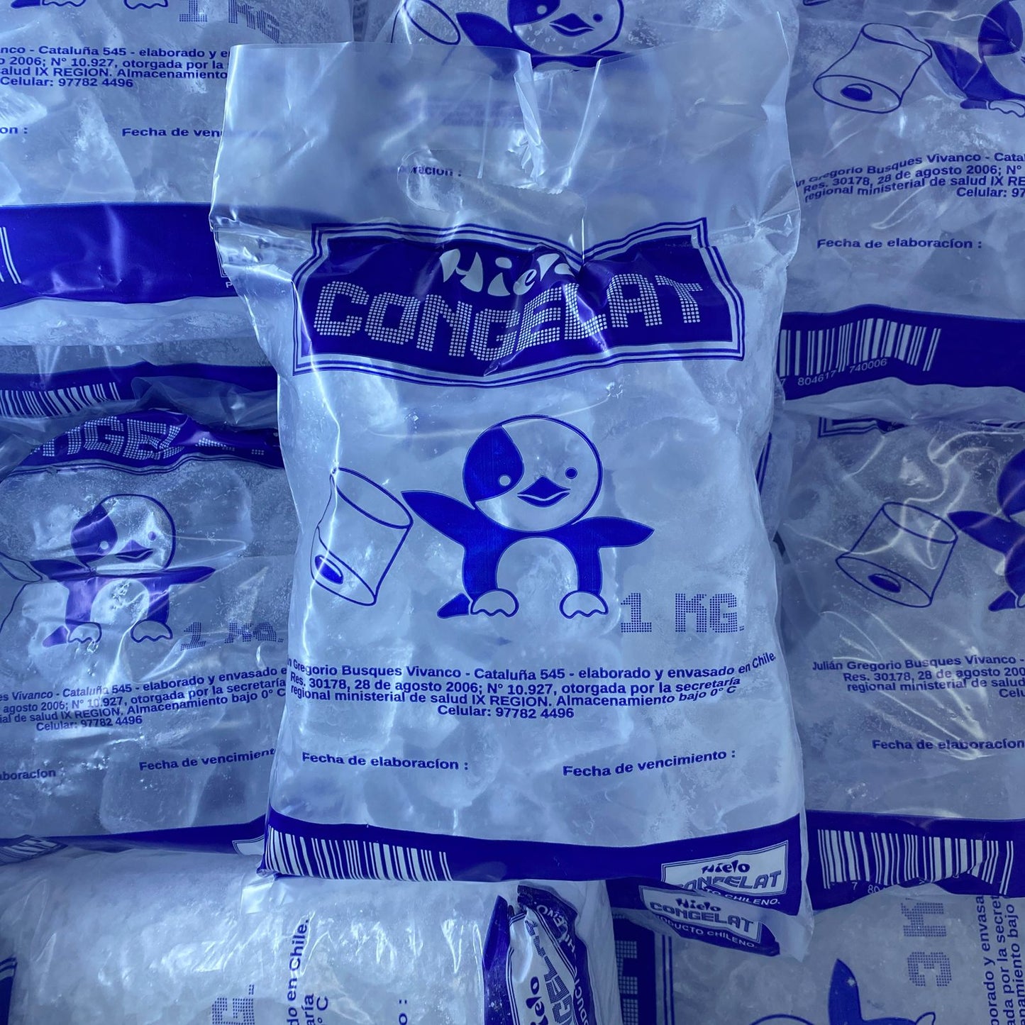 Hielo Cubo 1 Kilo Congelat