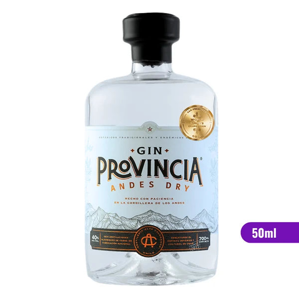 Miniatura Gin Provincia Andes Dry 50ml (vidrio)