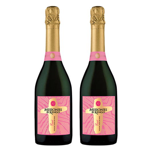 2x Espumante Misiones de Rengo Rose botella 750 cc