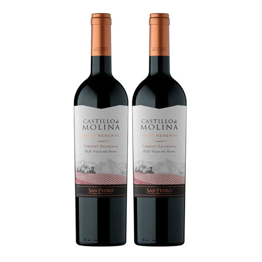 2X Vino Castillo de Molina Gran Reserva Cabernet Sauvignon 750ml