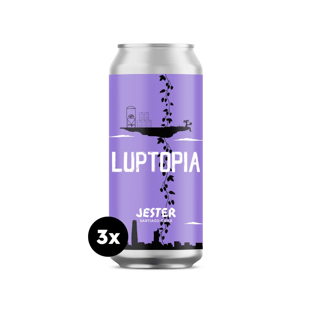 Pack 3x Cerveza Jester Luptopia West Coast Imperial IPA 473ml