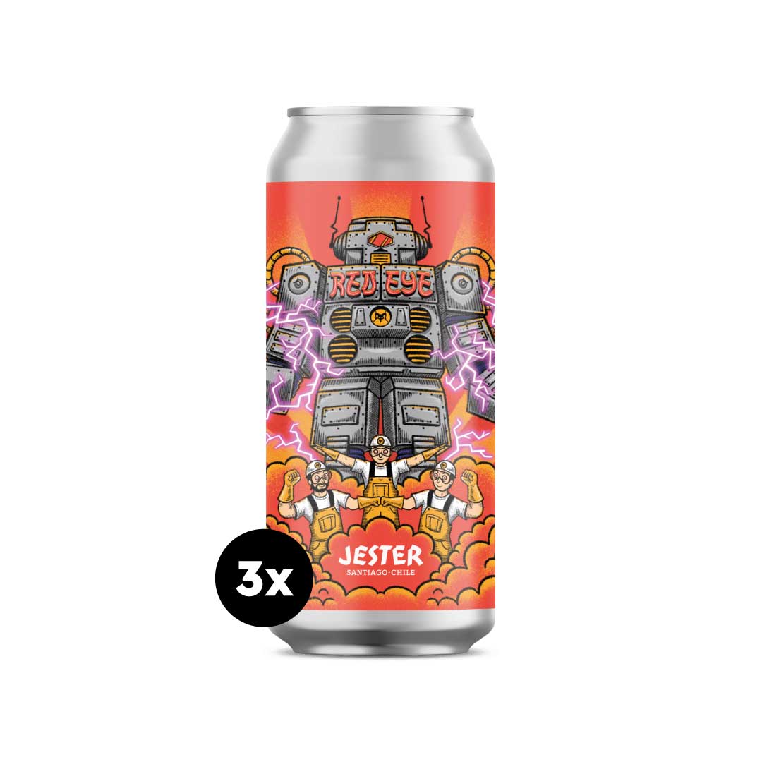 Pack 3 Cerveza Jester RedEye Red IPA 473ml
