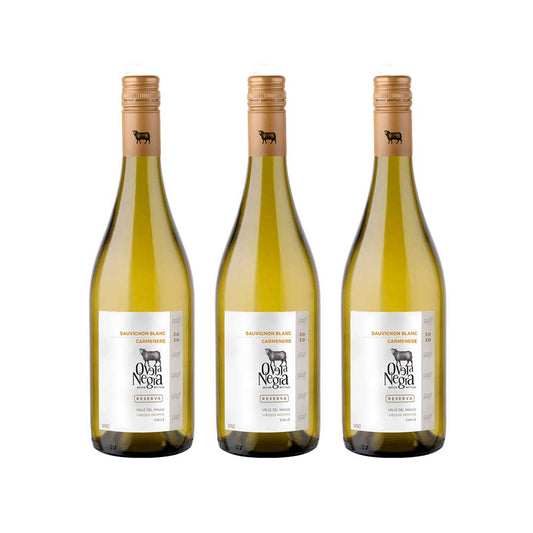 3x Vino Oveja Negra Reserva Sauvignon Blanc Carmenere 750ml