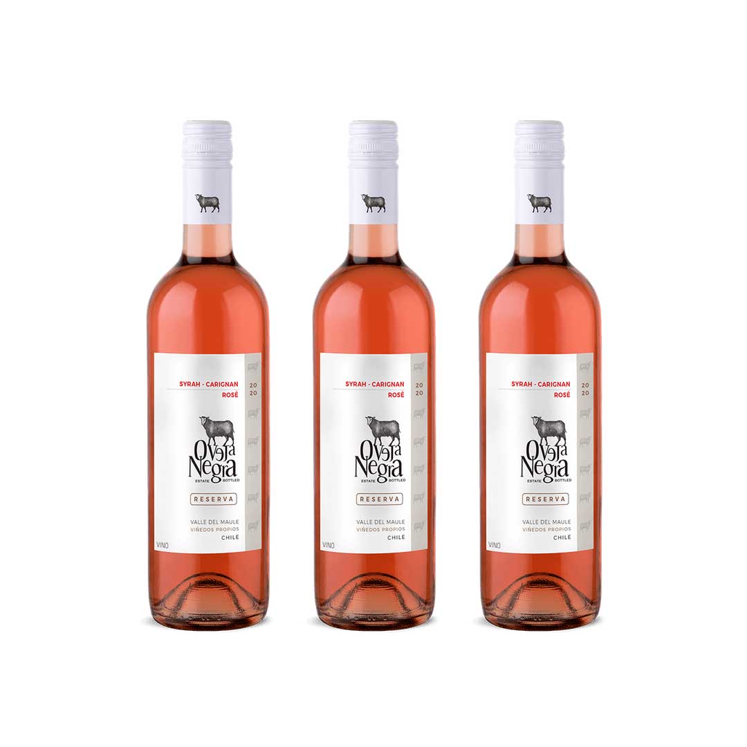 3x Vino Oveja Negra Reserva Syrah Rose 750 ml