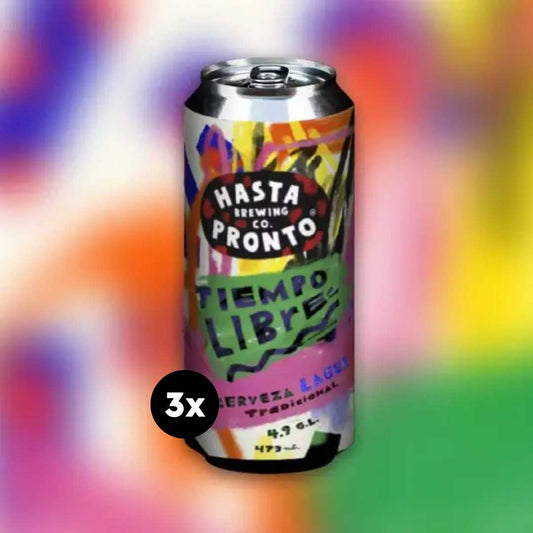 Pack 3x Cerveza Hasta Pronto Tiempo Libre Lager 473 cc