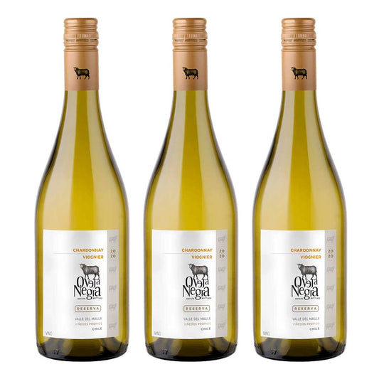 3x Vino Oveja Negra Reserva Chardonnay Viognier 750ml