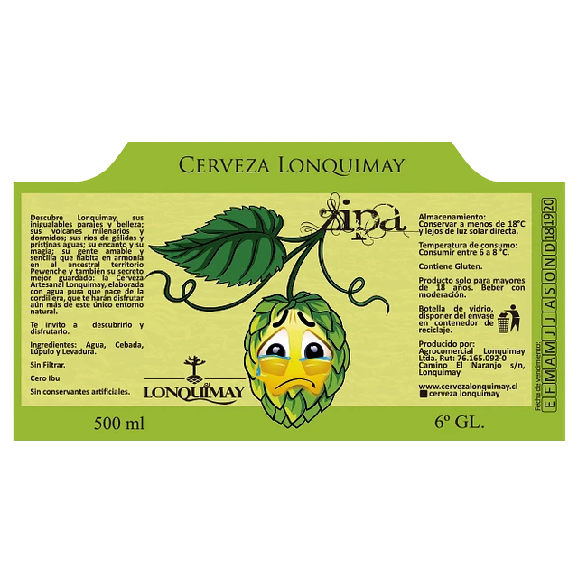 Cerveza Lonquimay Zipa 500cc