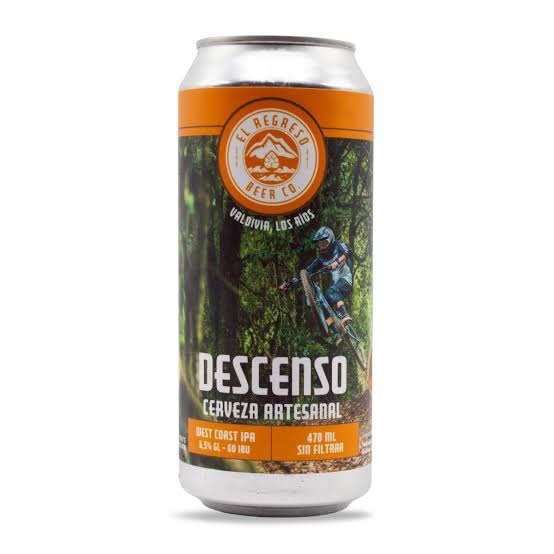 Cerveza El Regreso Descenso West Coast IPA 473 ml