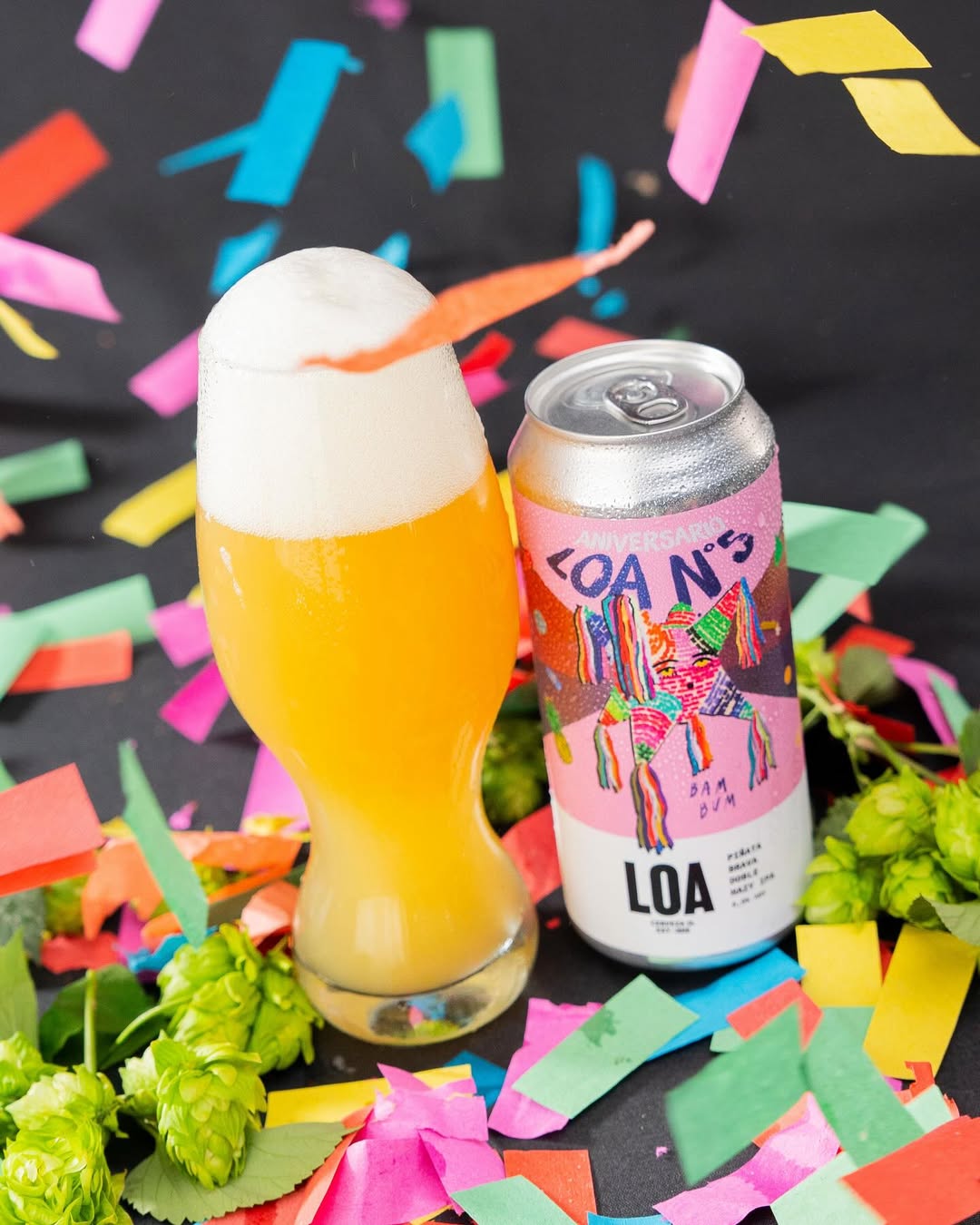 Cerveza LOA N°5 Piñata Brava Doble Hazy IPA Lata 473ml