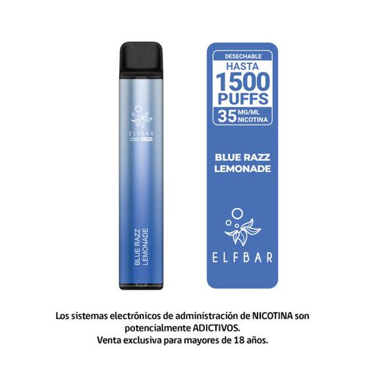 Elfbar Blue Razz Lemonade Vape Desechable 1500 Puffs