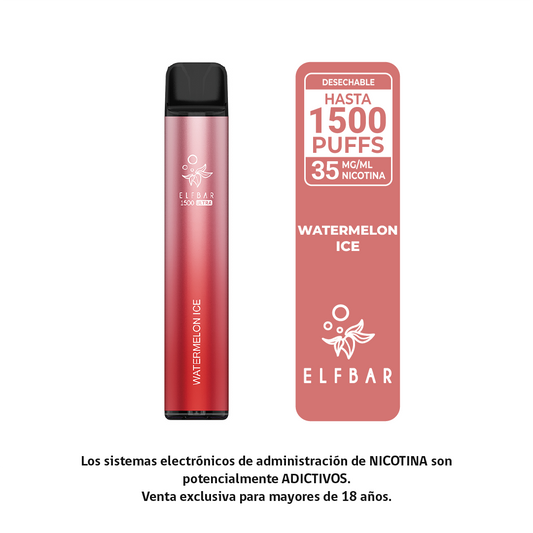 Elfbar Watermelon Ice Vape Desechable 1500 Puffs