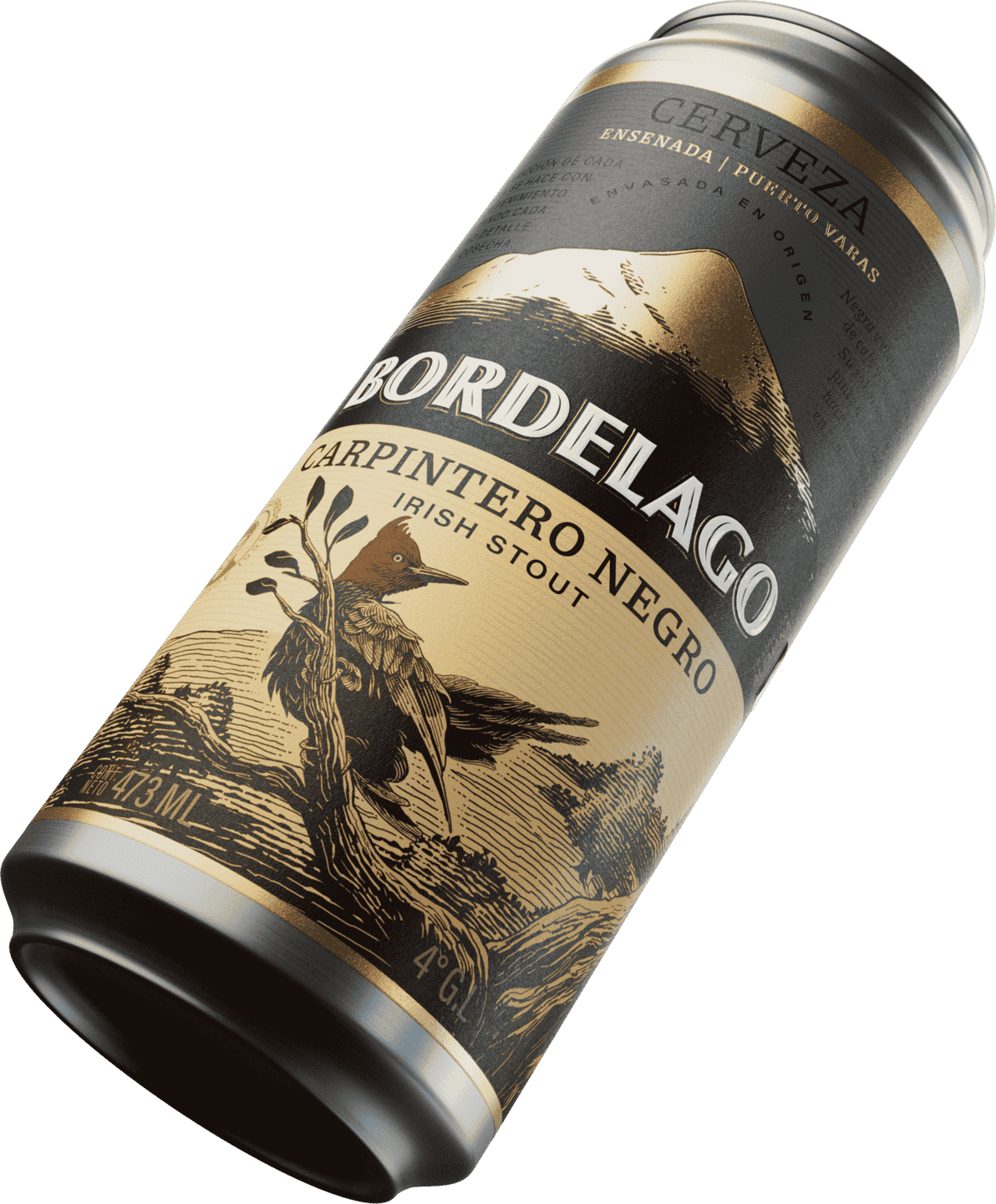 Cerveza Artesanal Bordelago Carpintero Negro Irish Stout Lata 473cc