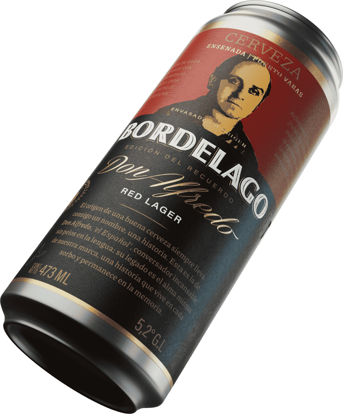 Cerveza Artesanal Bordelago Don Alfredo - Red Lager Lata 473cc