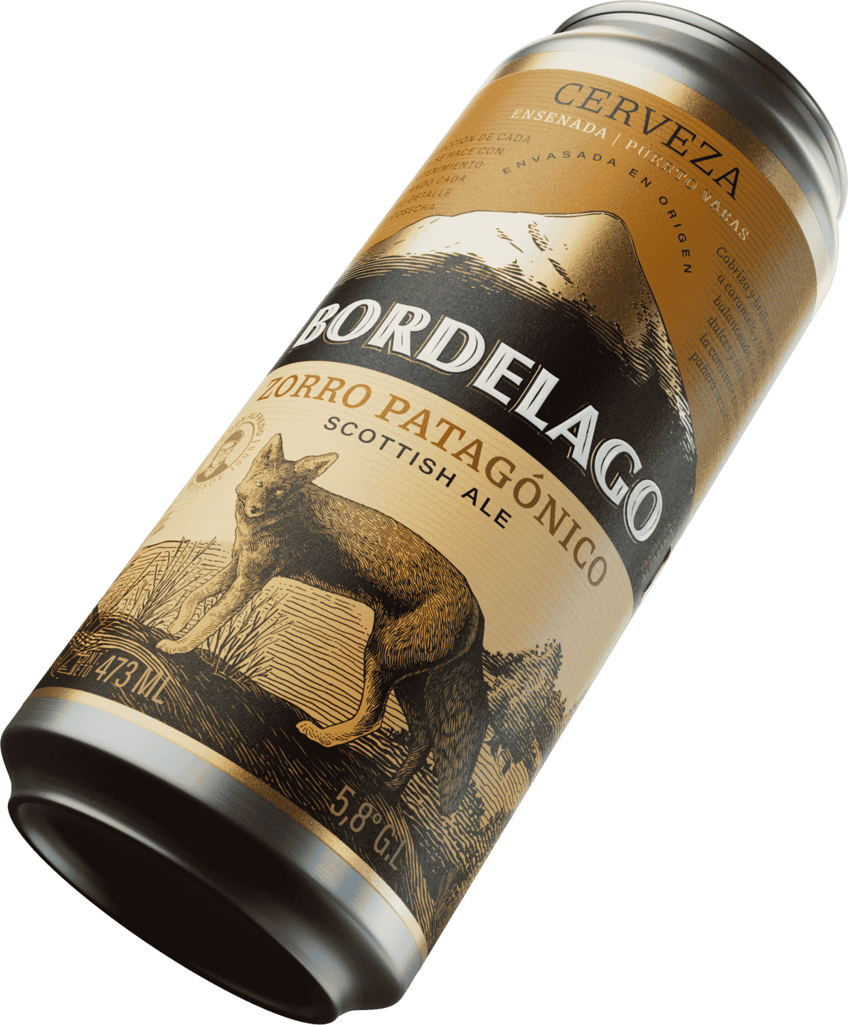 Cerveza Artesanal Bordelago Zorro Patagónico Scottish Ale Lata 473cc