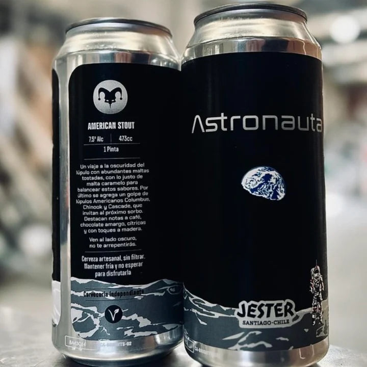 Cerveza Jester Astronauta American Stout Lata 473cc