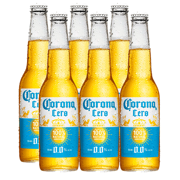 Pack 6un. Cerveza Corona Cero Sin Alcohol Botella 330cc