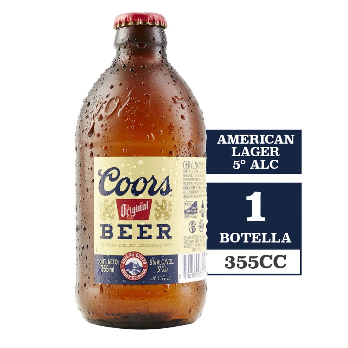 Cerveza Coors Stubby 5° botella 355 cc