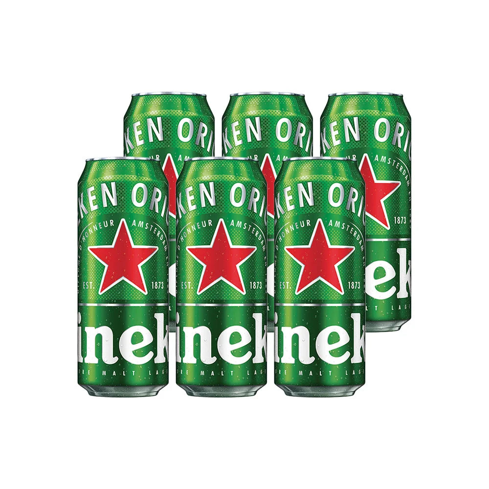 Six Pack Cerveza Heineken Lager Lata 473 cc