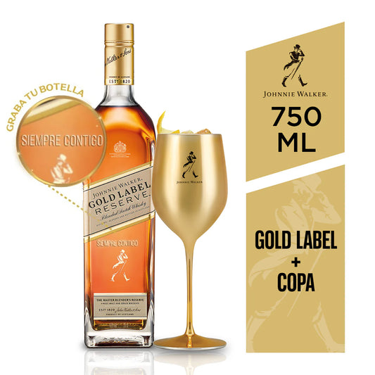 Johnnie Walker Gold Label 40° 750ml + Copa