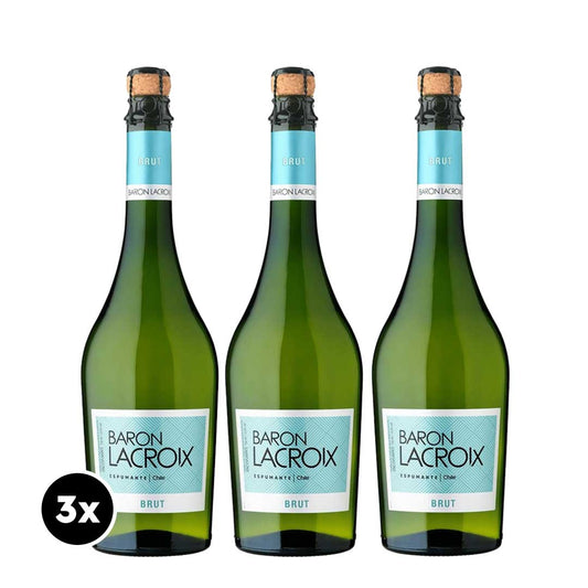 Espumante Baron Lacroix Brut Botella 750cc x3