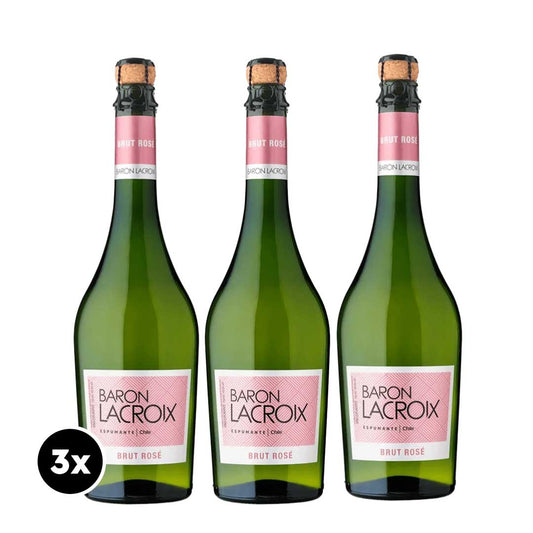 Espumante Baron Lacroix Rose Botella 750cc x3