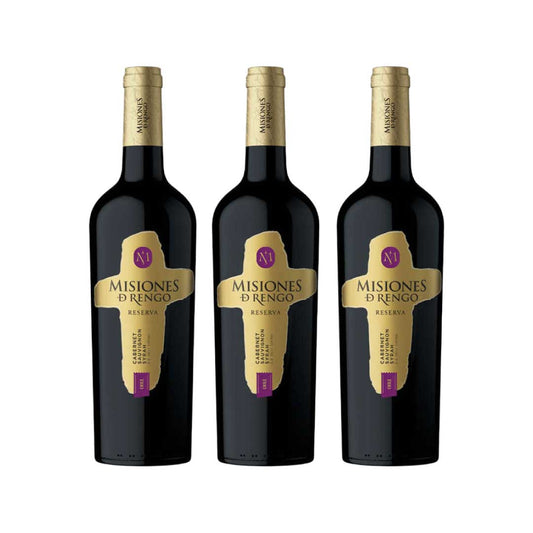 Pack 3x Vino Misiones de Rengo Reserva Cabernet Sauvignon Syrah 750ml