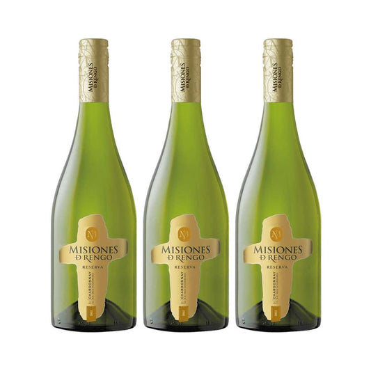 Pack 3x Vino Misiones de Rengo Reserva Chardonnay 750ml