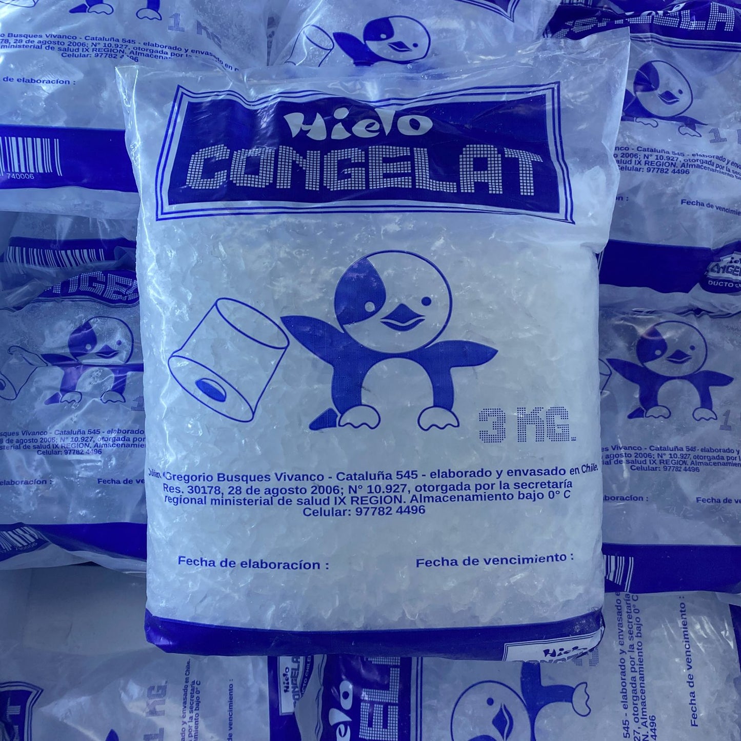 Hielo Frappé 3 Kilos Congelat