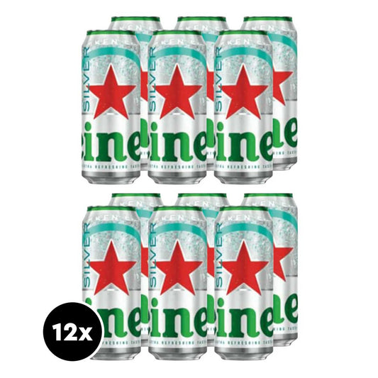 12 x Cerveza Heineken Lata Silver 470 Cc