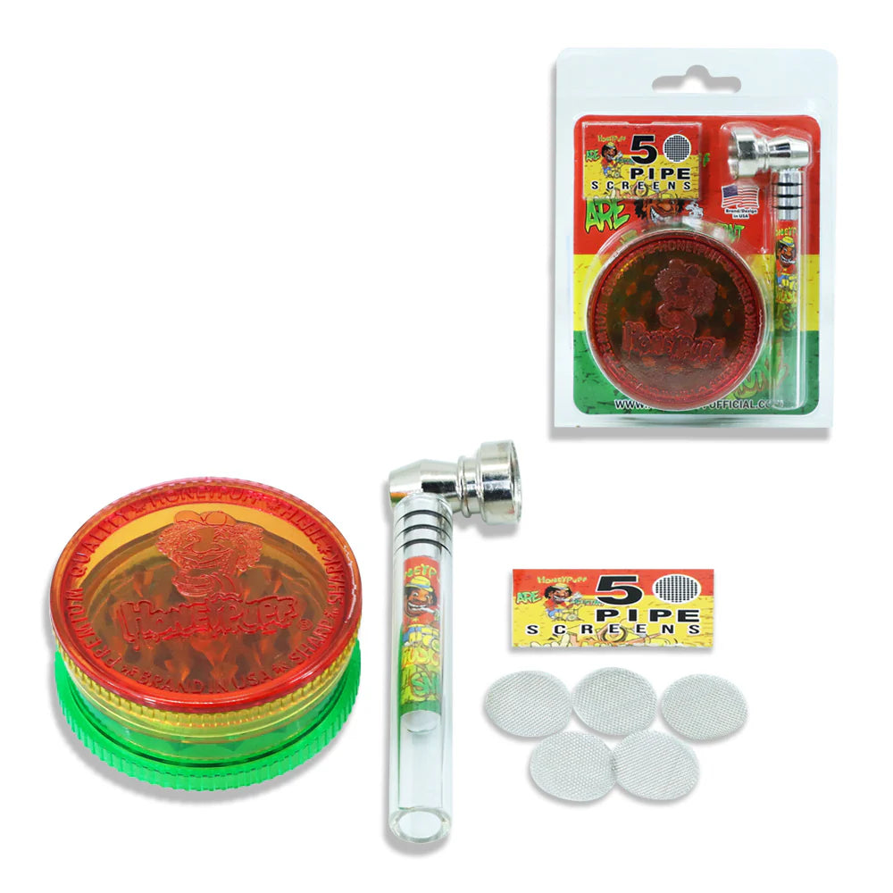 Kit Moledor Honeypuff + Pipa + 5 rejillas