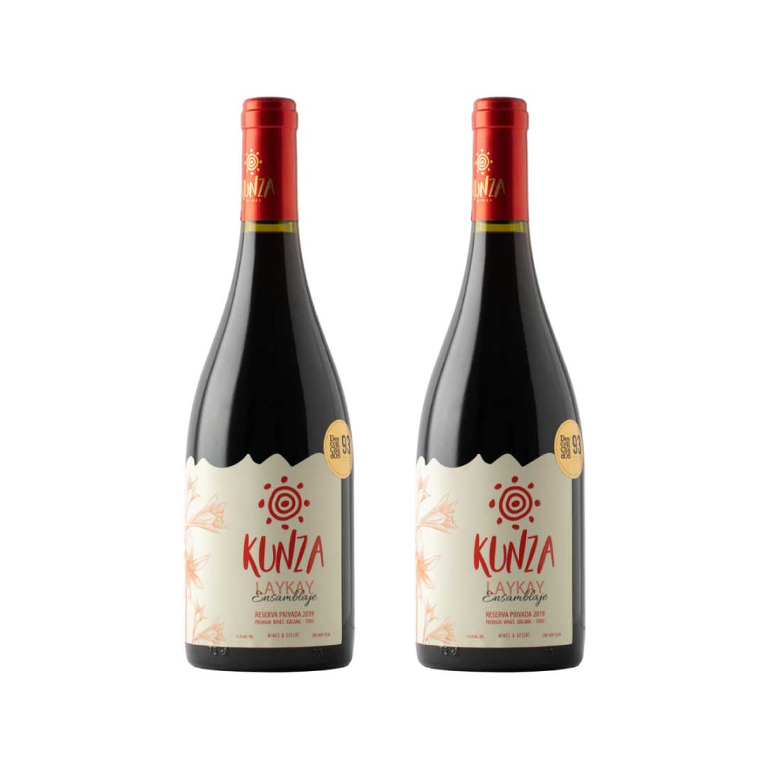 Pack 2x Vino Kunza Akainik Ensamblaje 2019 750ml