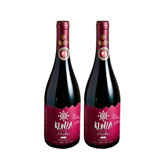Pack 2x Vino Kunza Puka-Umiña Malbec 750ml