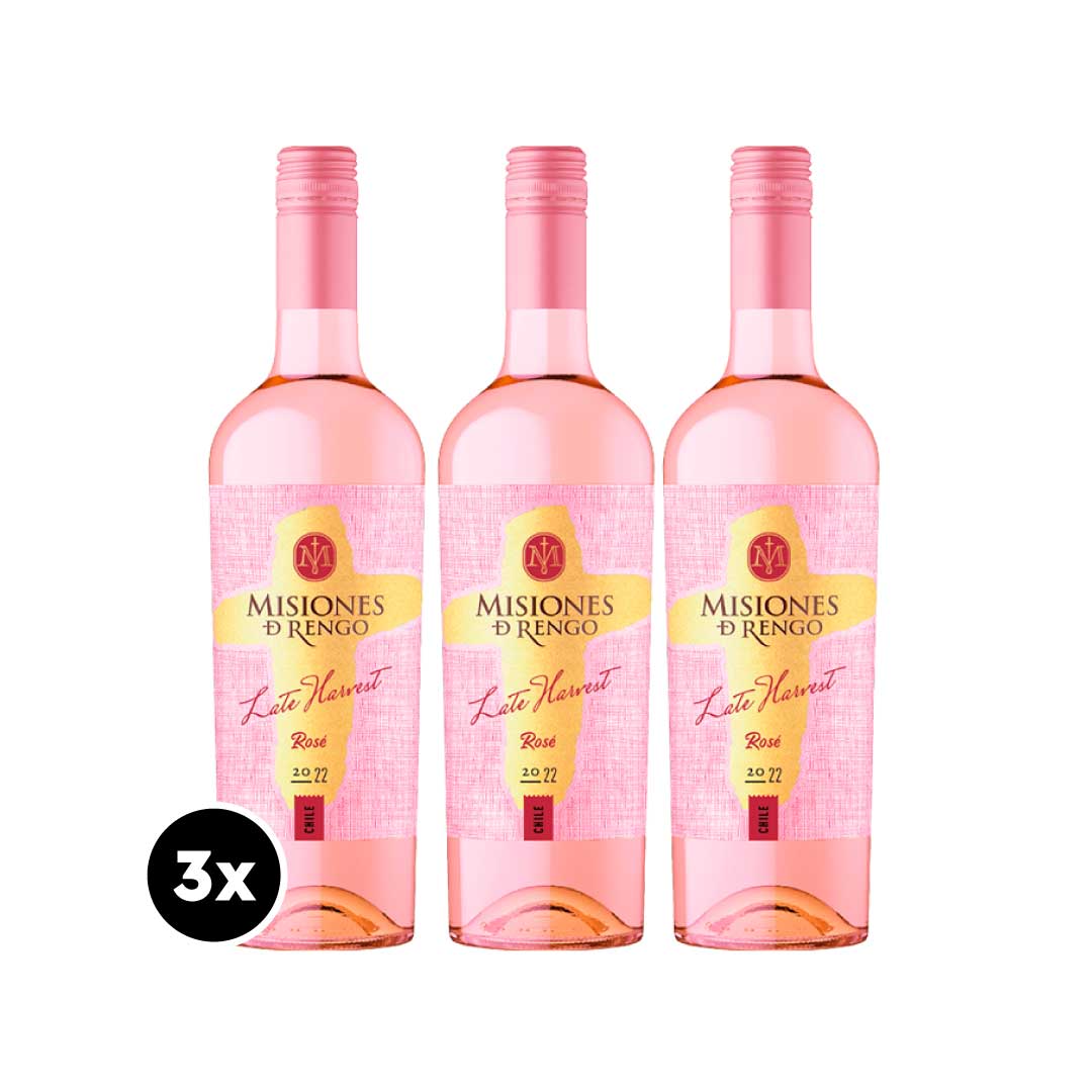 Pack 3x Late Harvest Misiones de Rengo Rosé 750ml