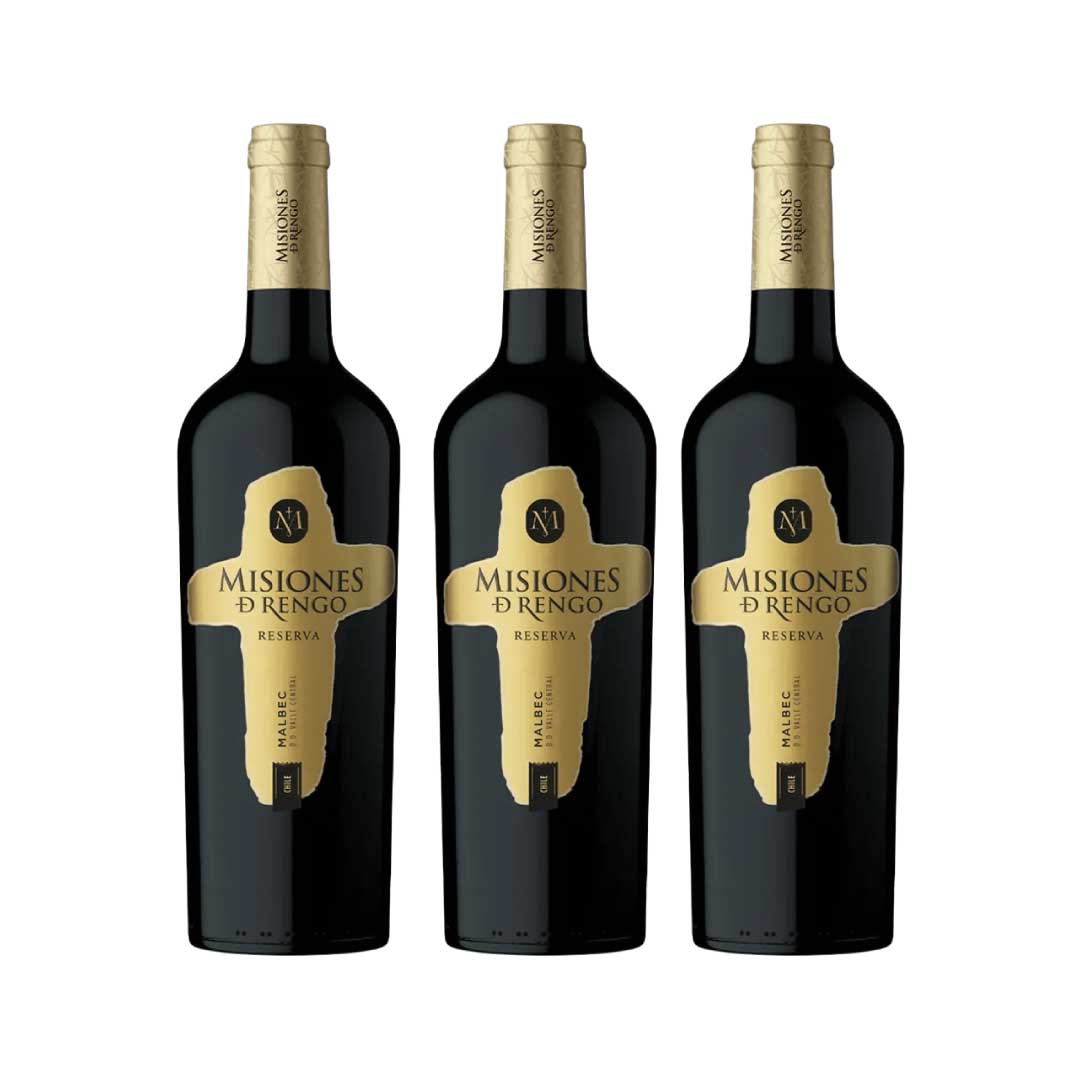 Pack 3x Vino Misiones de Rengo Reserva Malbec 750ml