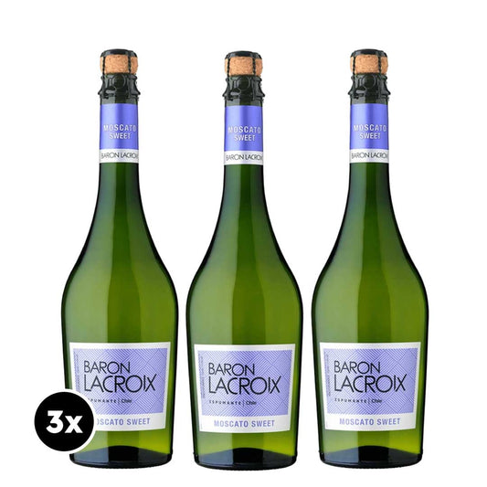 Espumante Baron Lacroix Sweet Moscato Botella 750cc x3