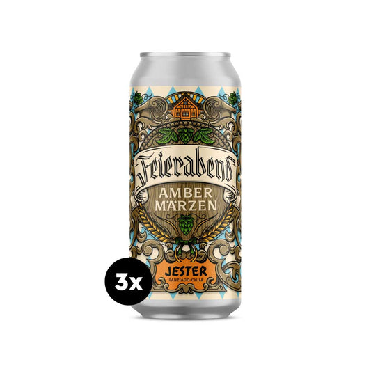 Pack 3x Cerveza Jester Feierabend Amber Märzen 473ml