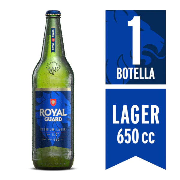 Cerveza Royal Guard Lager botella 650 cc